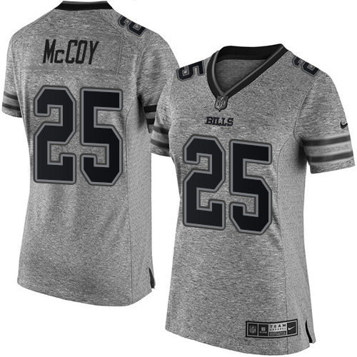 Women's Elite LeSean McCoy Nike Jersey Gray - #25 Gridiron NFL Buffalo Bills